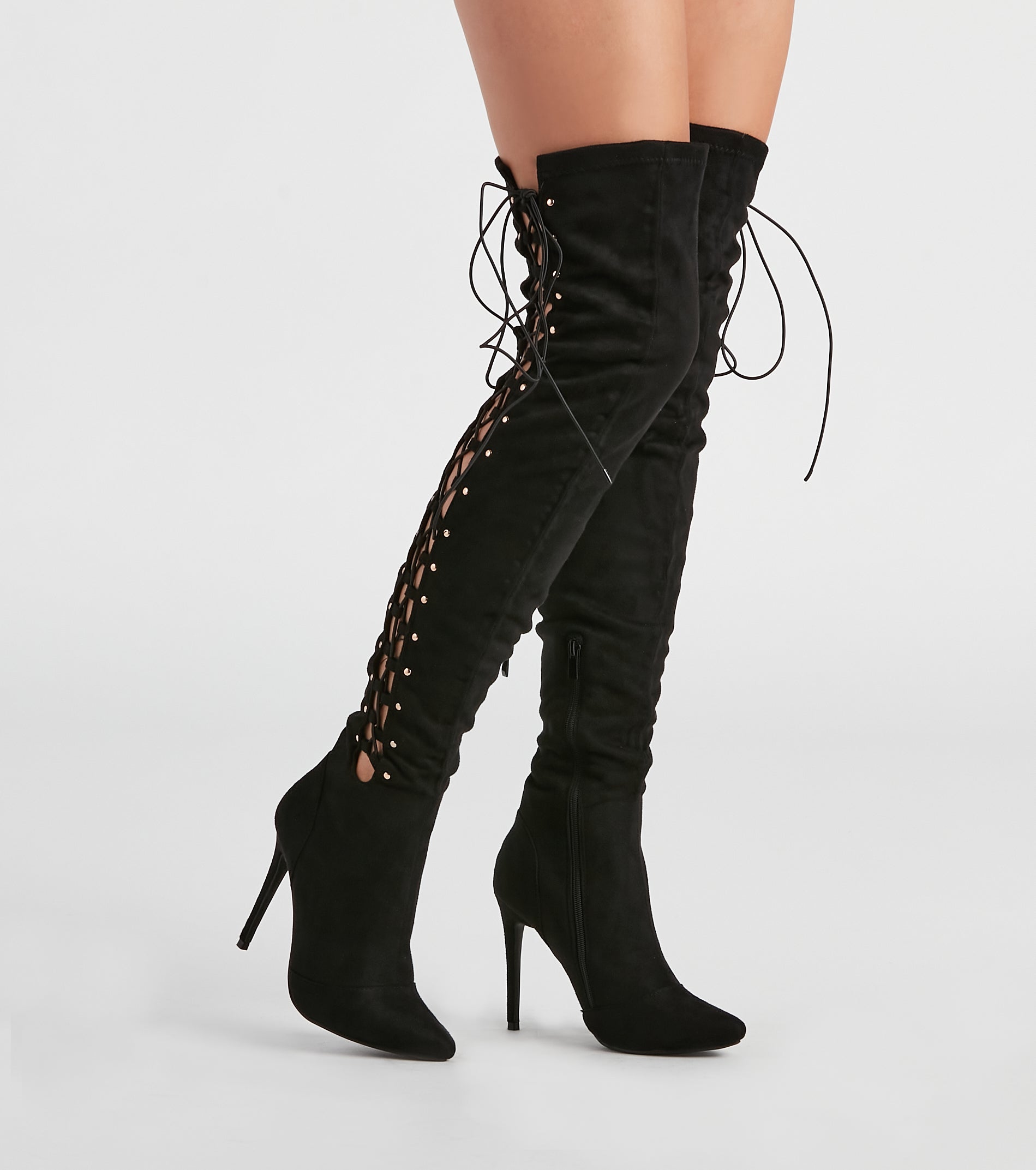 My Scene Lace Up Over The Knee Boots Newgew