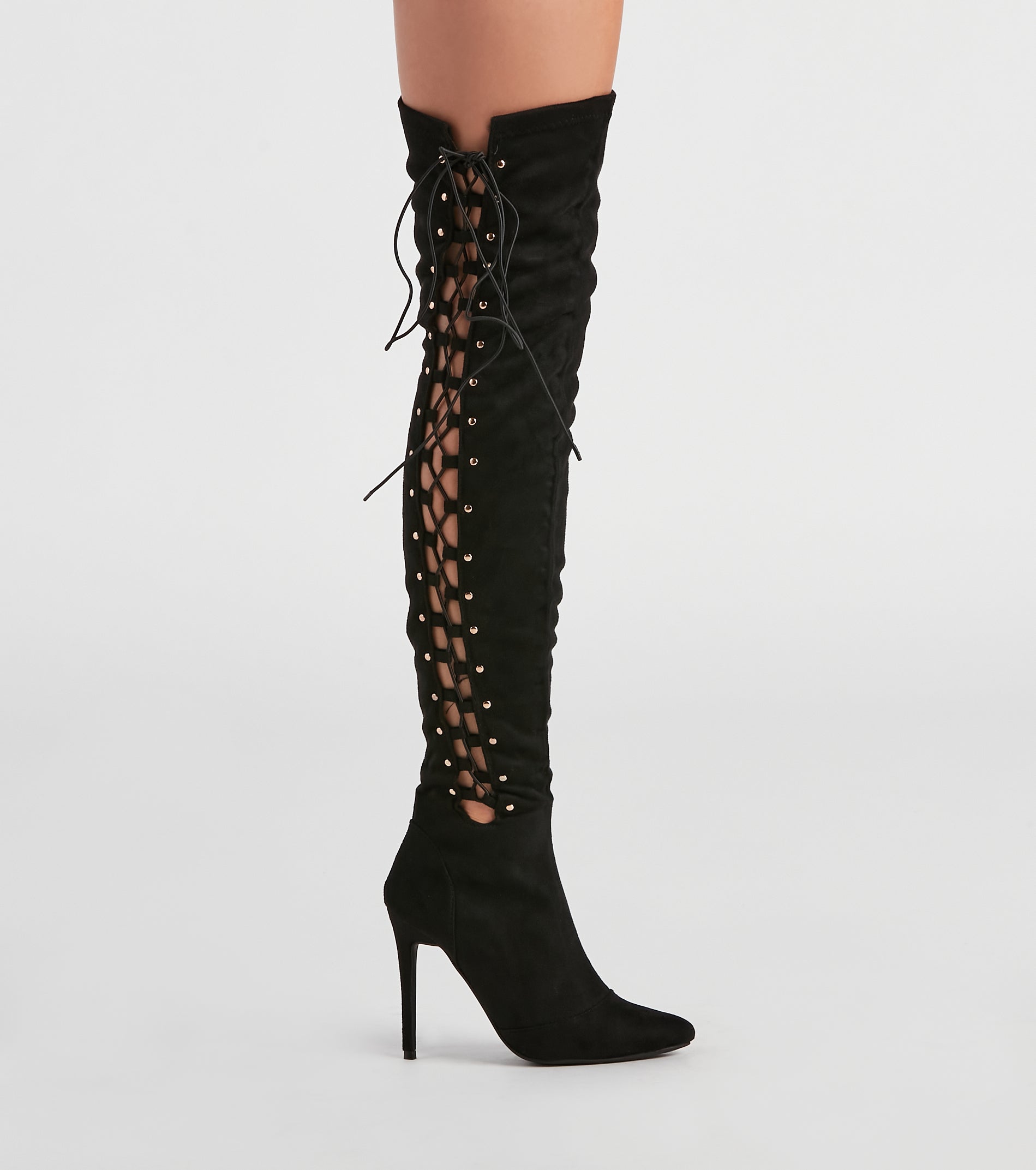 My Scene Lace Up Over The Knee Boots Newgew