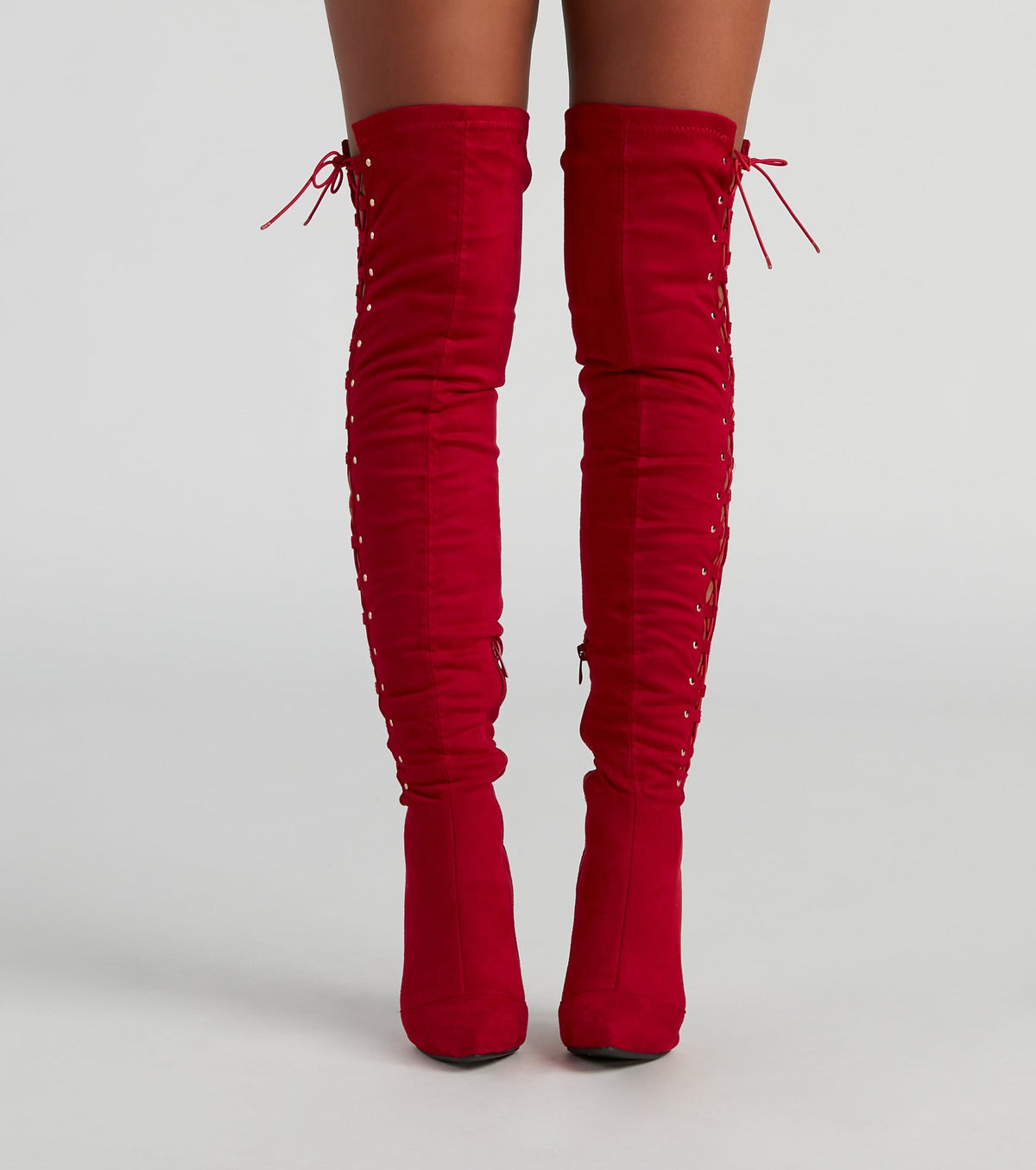 My Scene Lace Up Over The Knee Boots Newgew