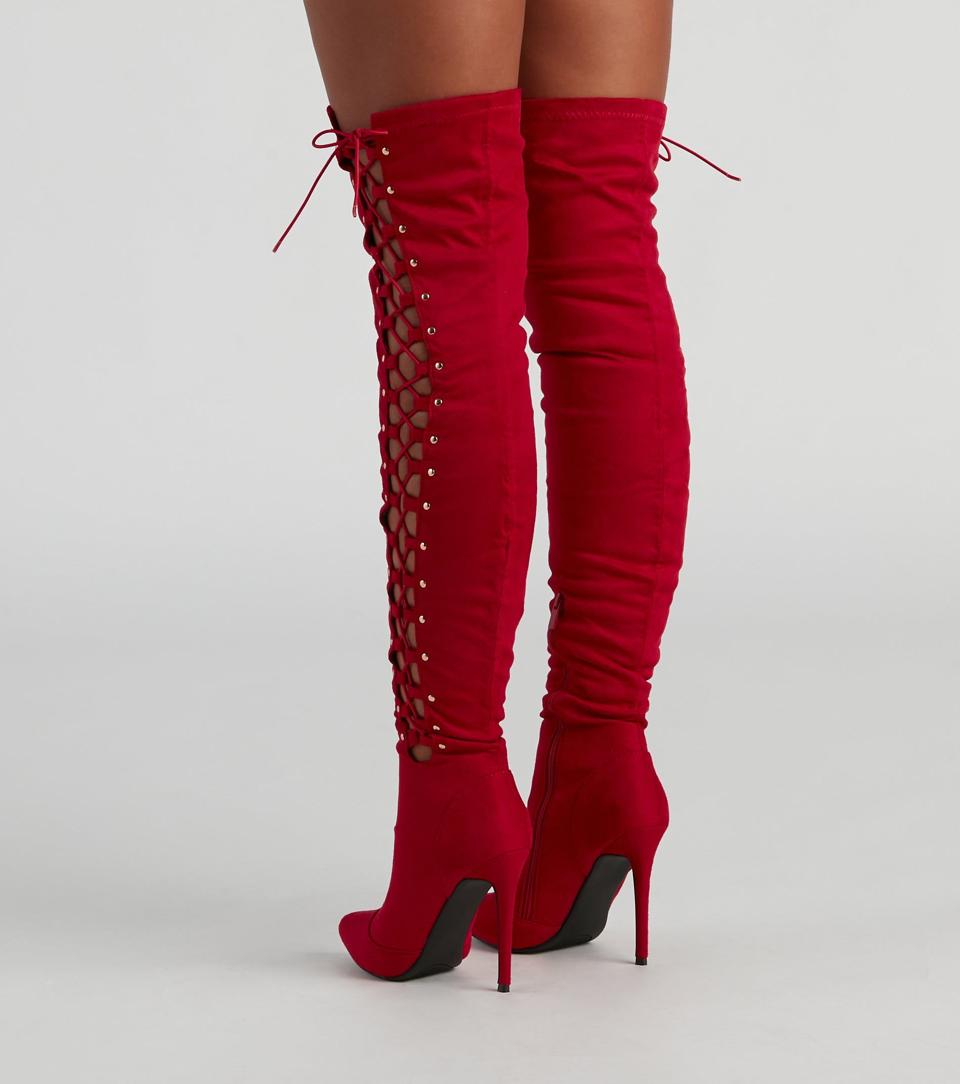 My Scene Lace Up Over The Knee Boots Newgew