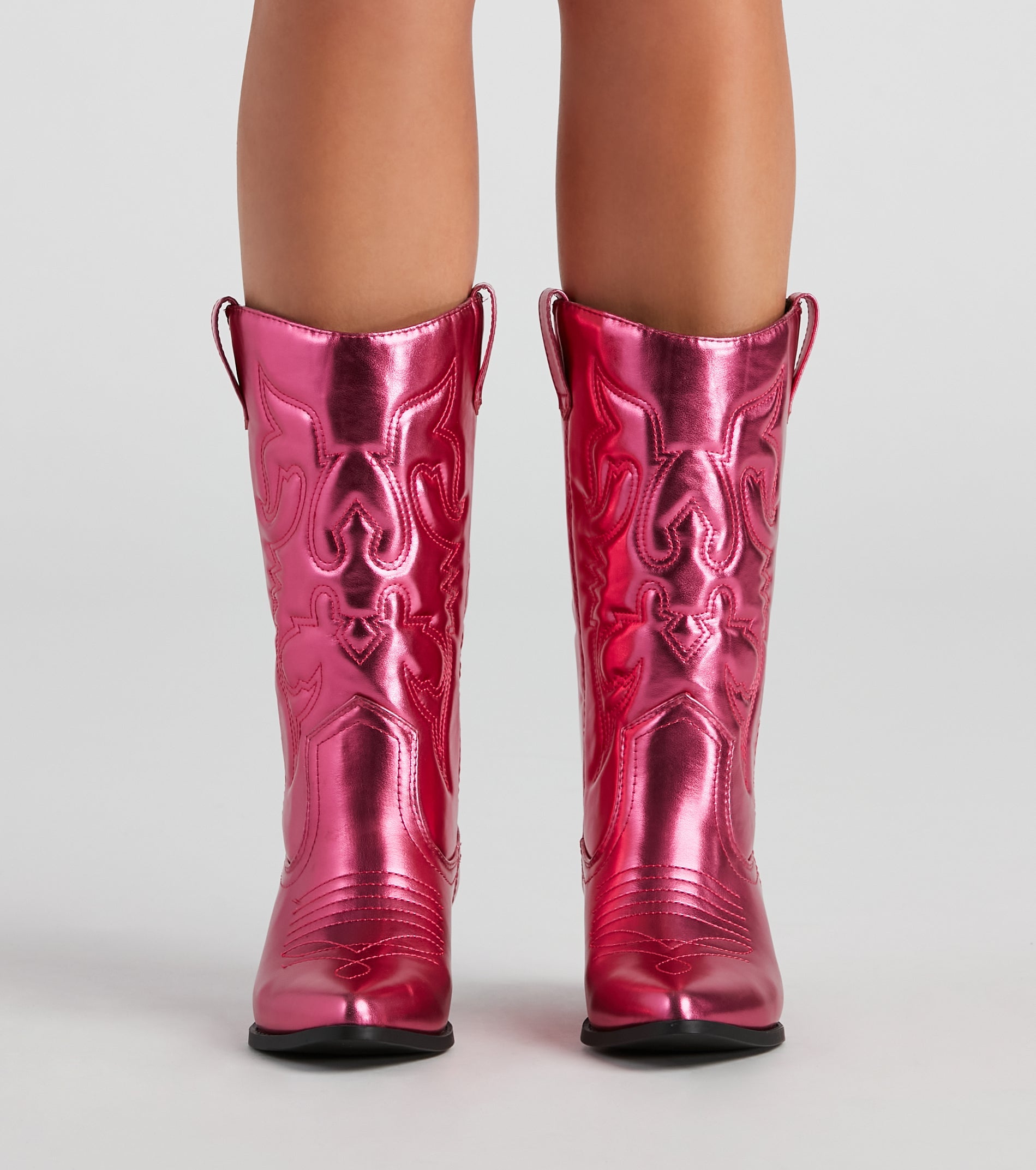 Major Glam Metallic Cowboy Boots Newgew