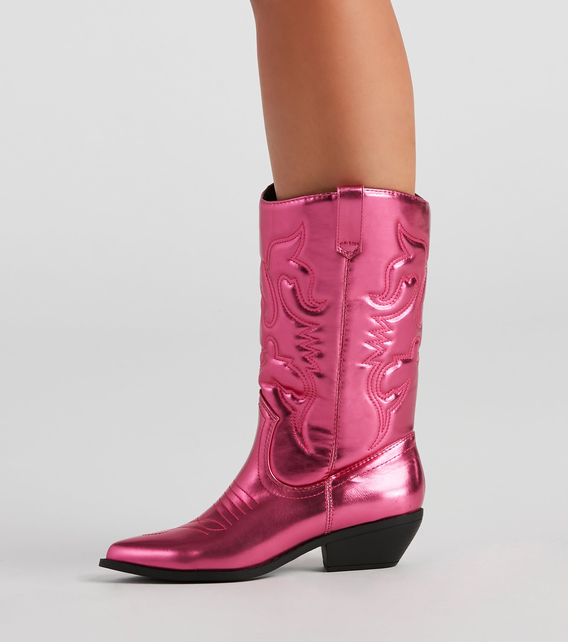 Major Glam Metallic Cowboy Boots Newgew