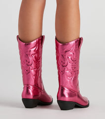 Major Glam Metallic Cowboy Boots Newgew