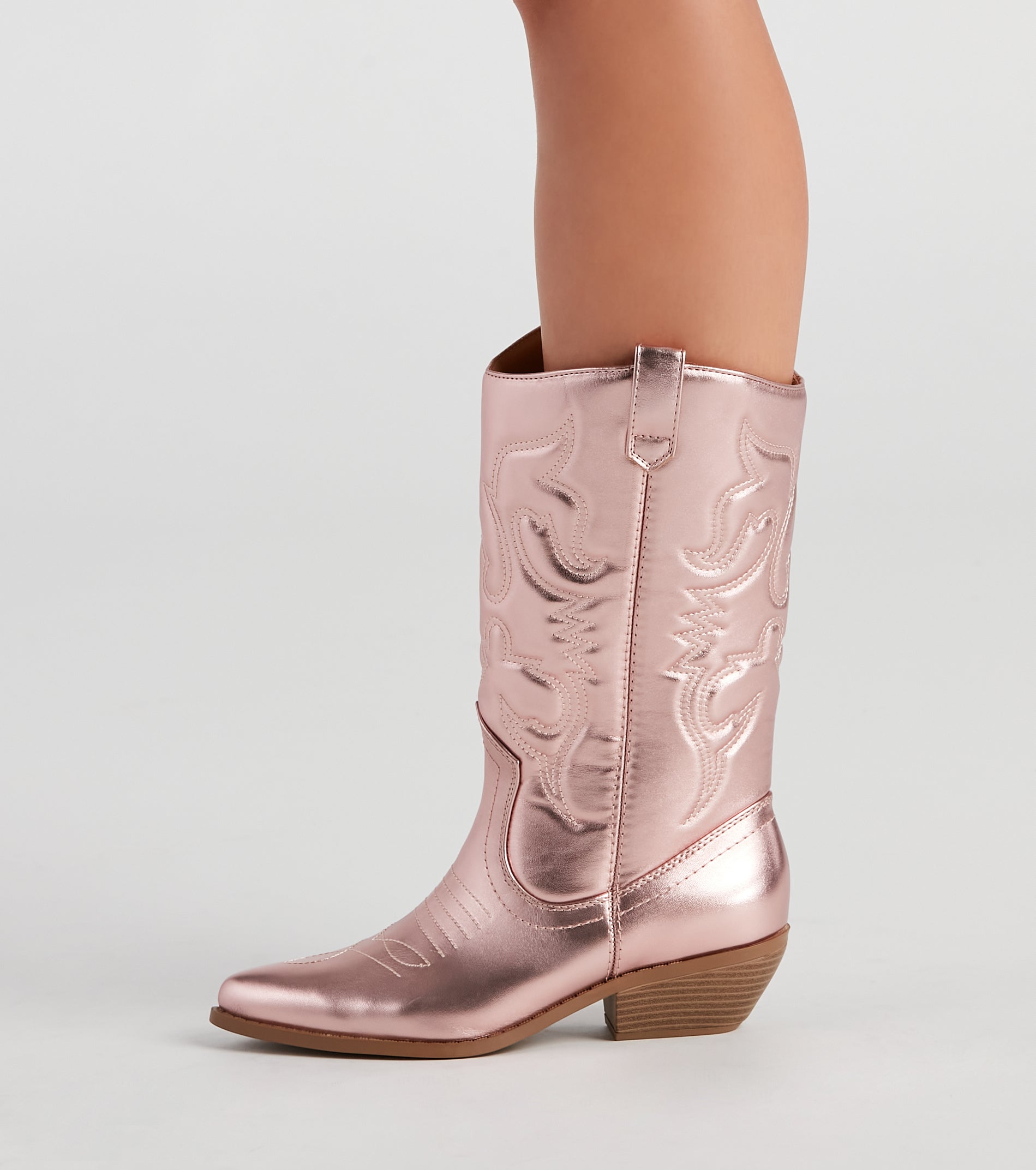 Major Glam Metallic Cowboy Boots Newgew