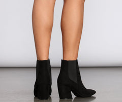 Downtown Stroll Faux Suede Booties Newgew