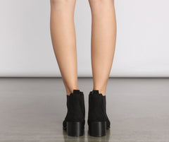 The Everday Faux Suede Stacked Booties Newgew