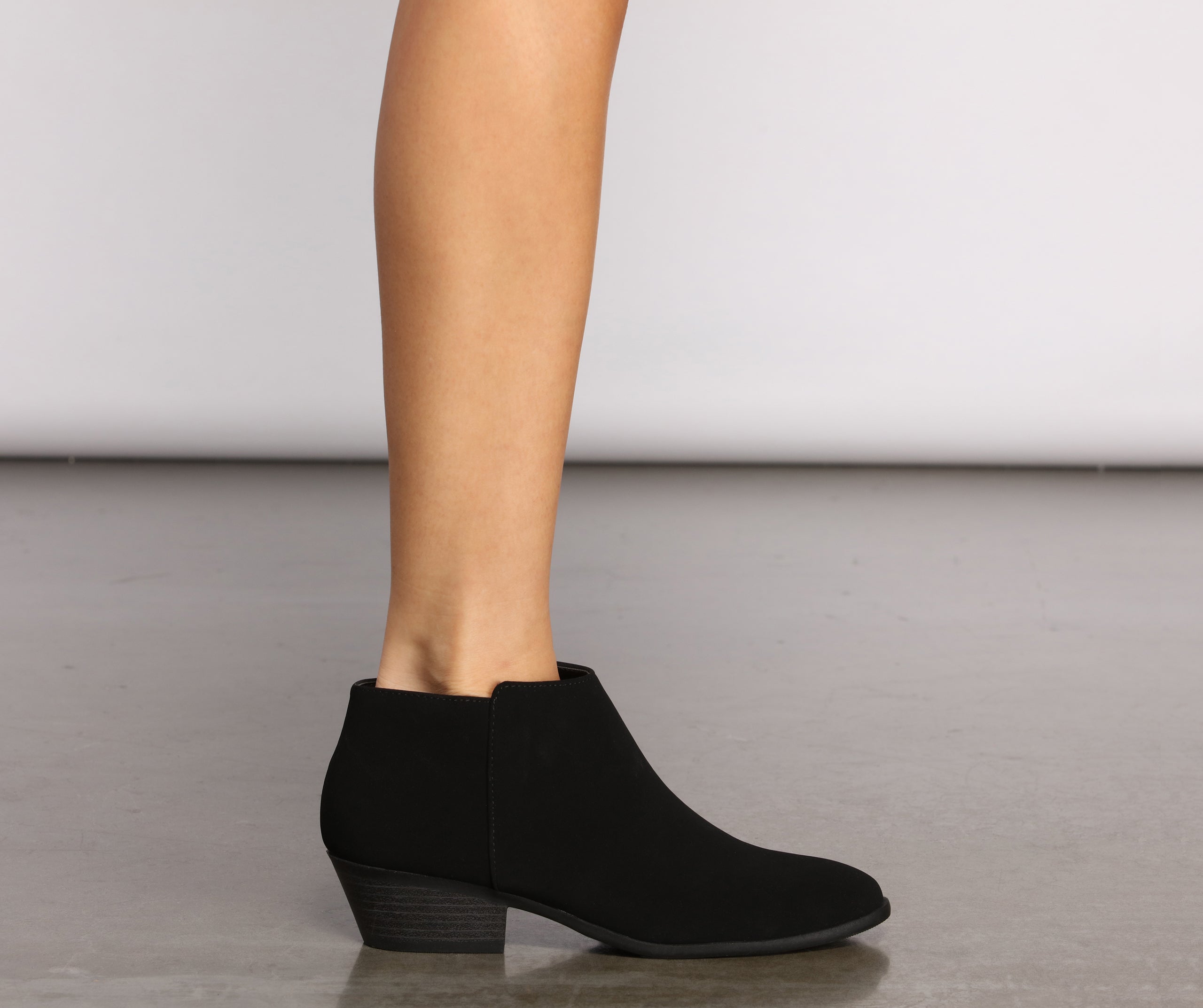 Fall Back on Basics Faux Nubuck Booties Newgew