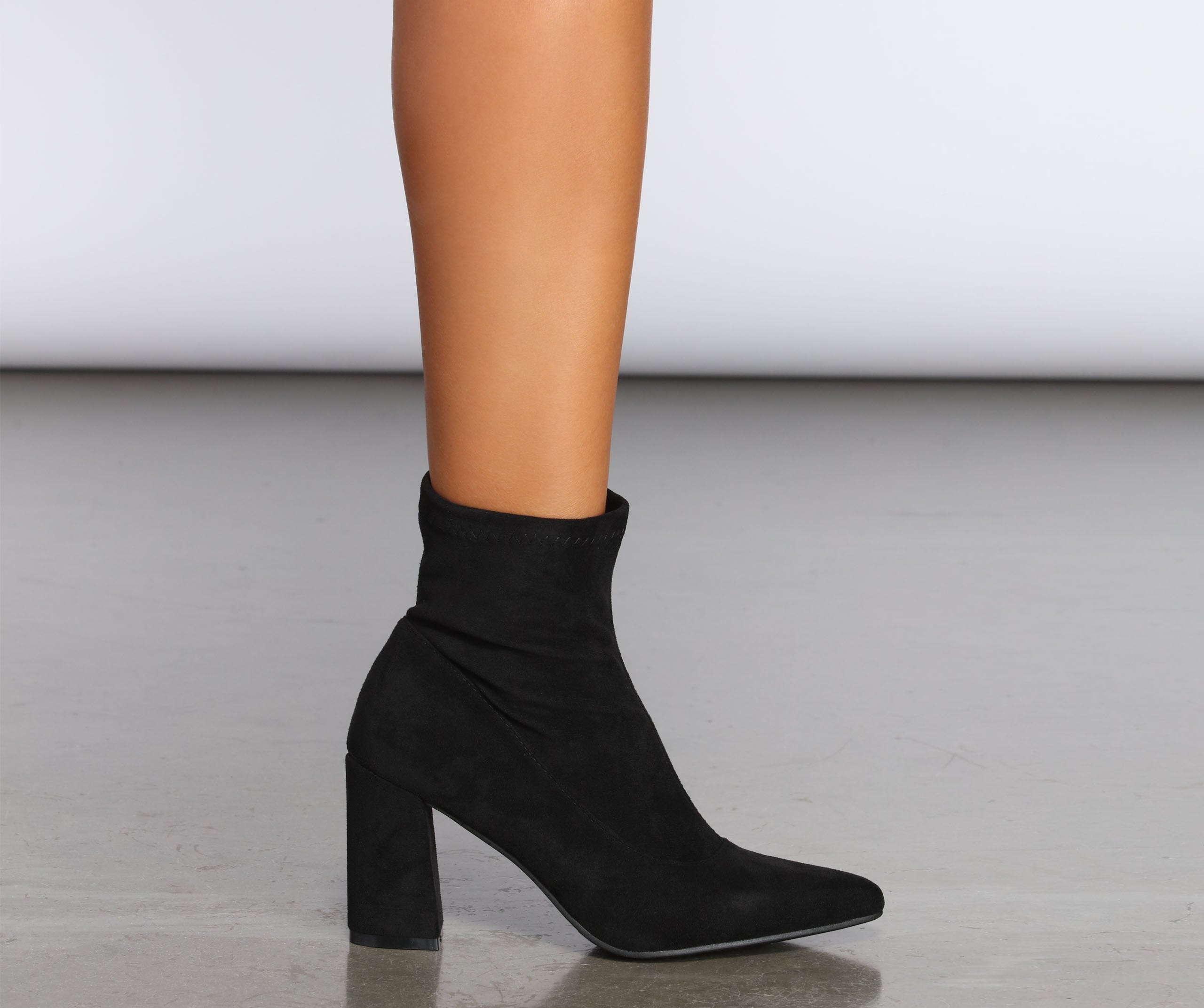 Stride In Faux Suede Booties Newgew