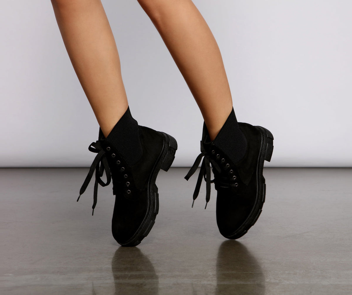 Stylishly Edgy Lug Sole Booties Newgew