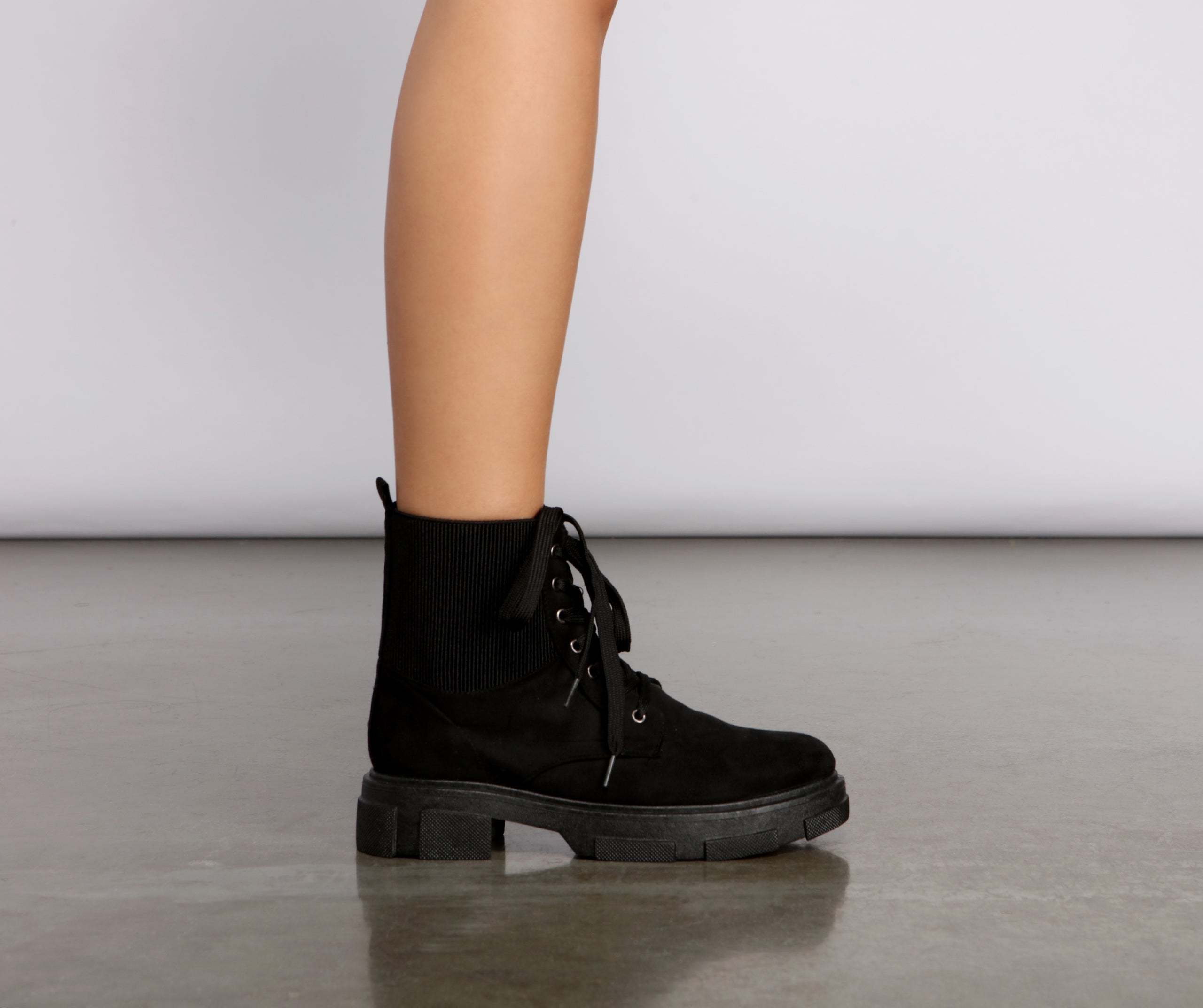 Stylishly Edgy Lug Sole Booties Newgew