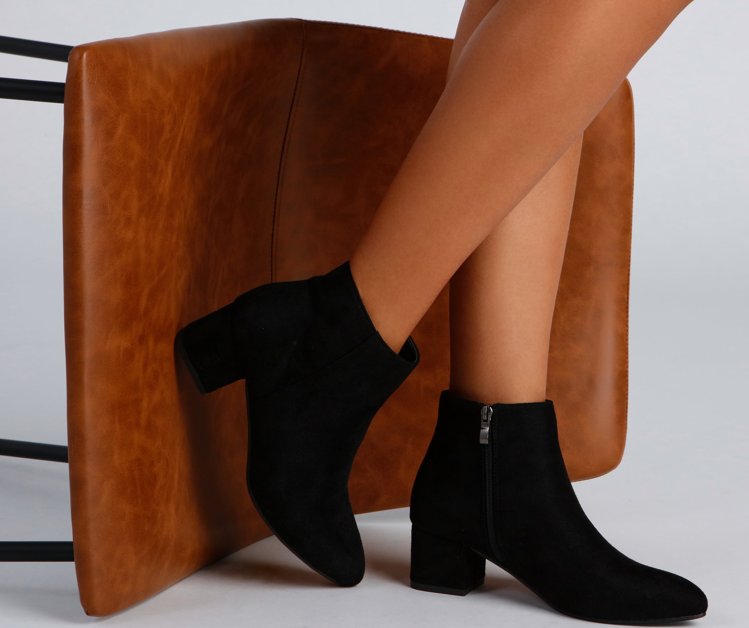 Simple Chic Block Heel Booties Newgew