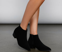 Bring It Back Faux Suede Booties Newgew