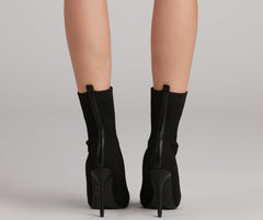 Major Strut Knit Stiletto Booties Newgew