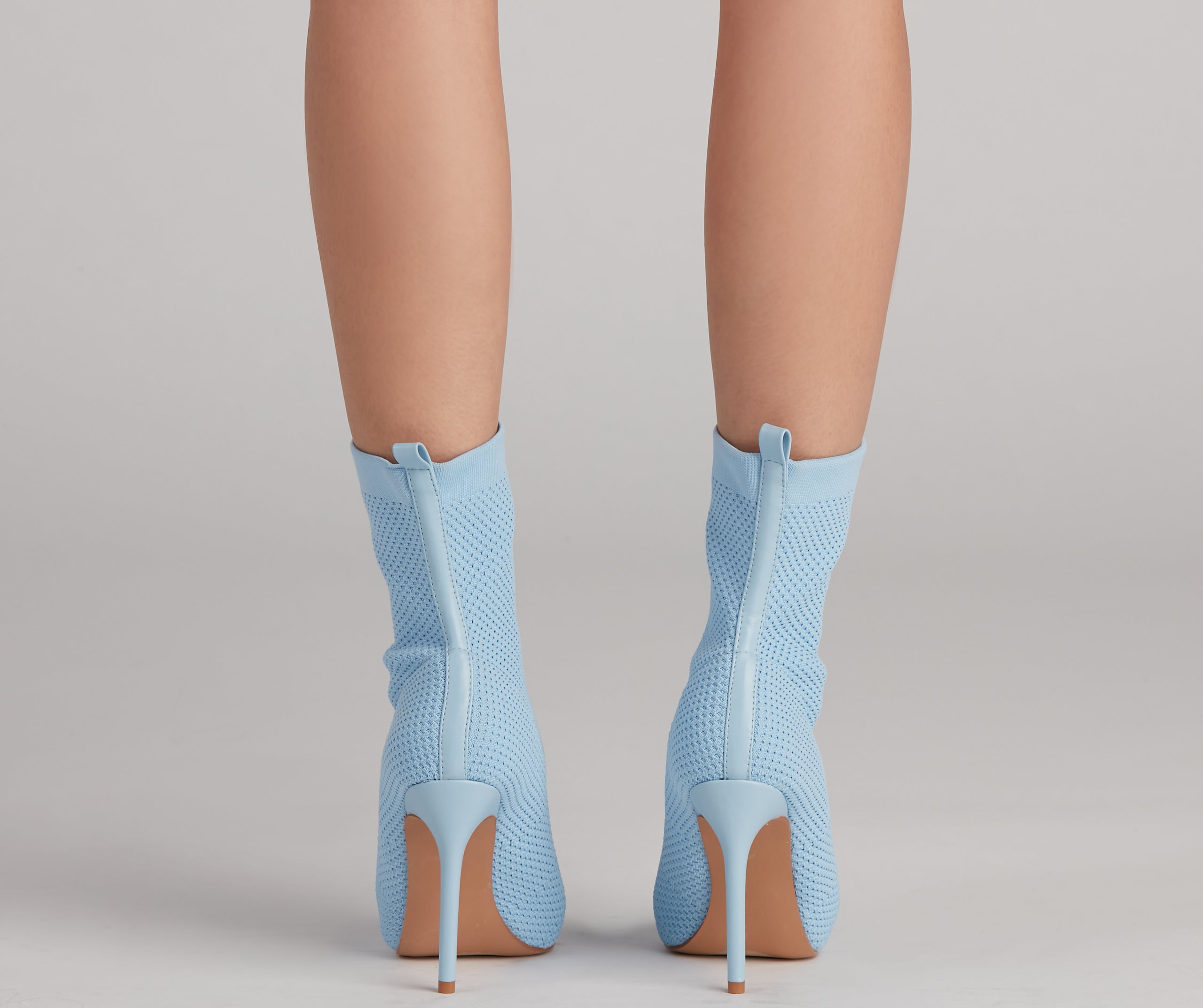 Major Strut Knit Stiletto Booties Newgew