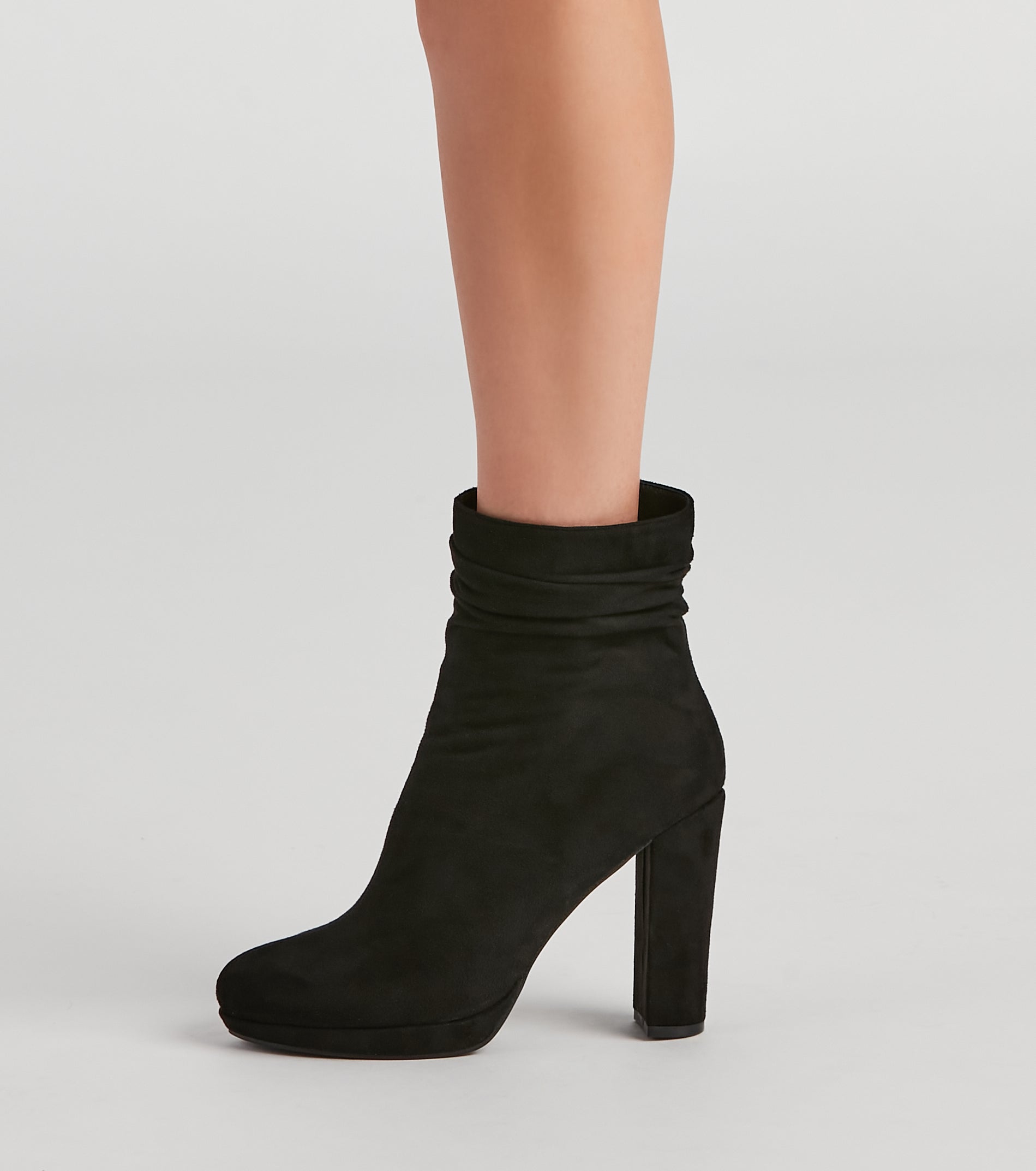 Meet Chic Faux Suede Slouch Booties Newgew