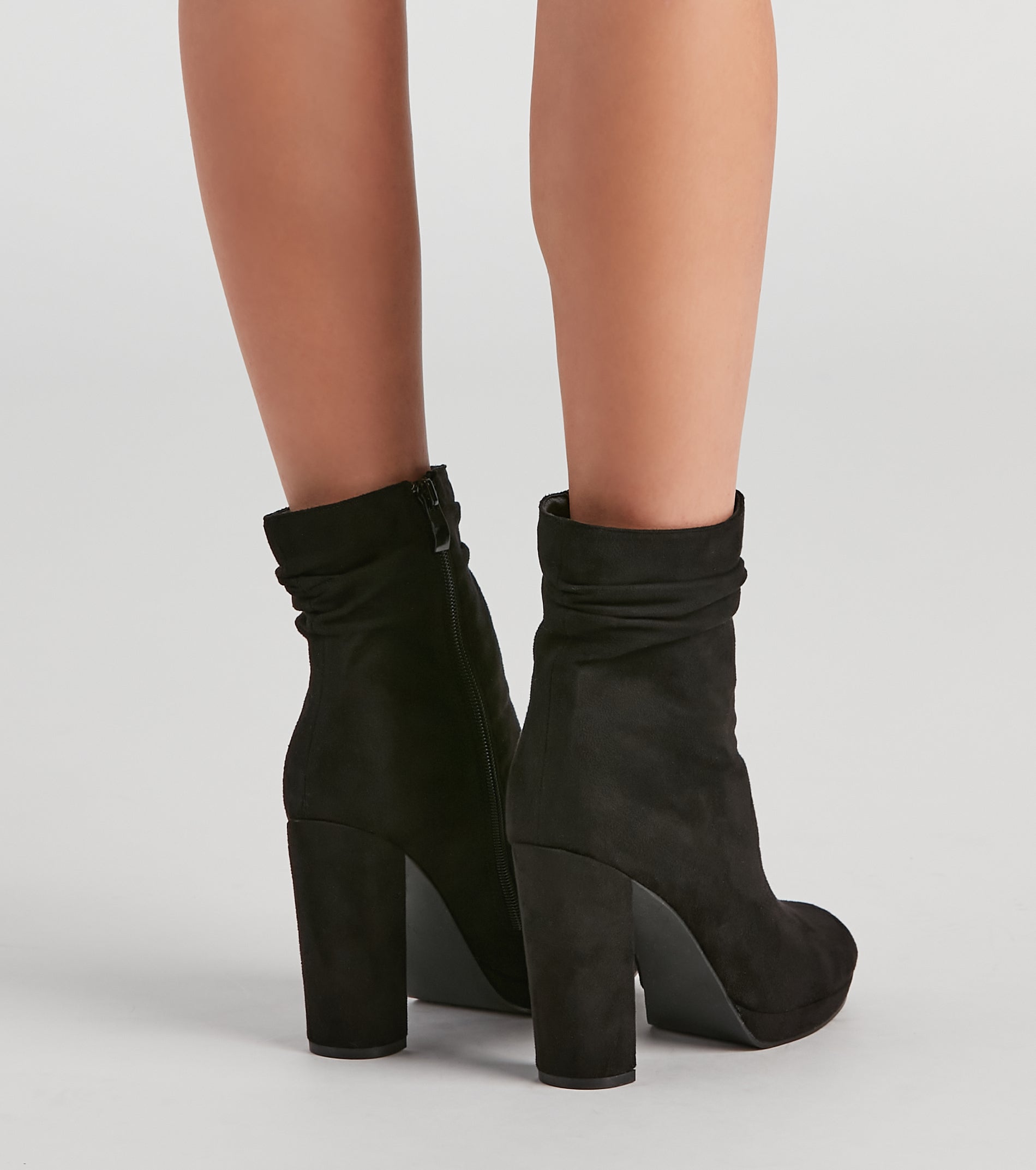 Meet Chic Faux Suede Slouch Booties Newgew