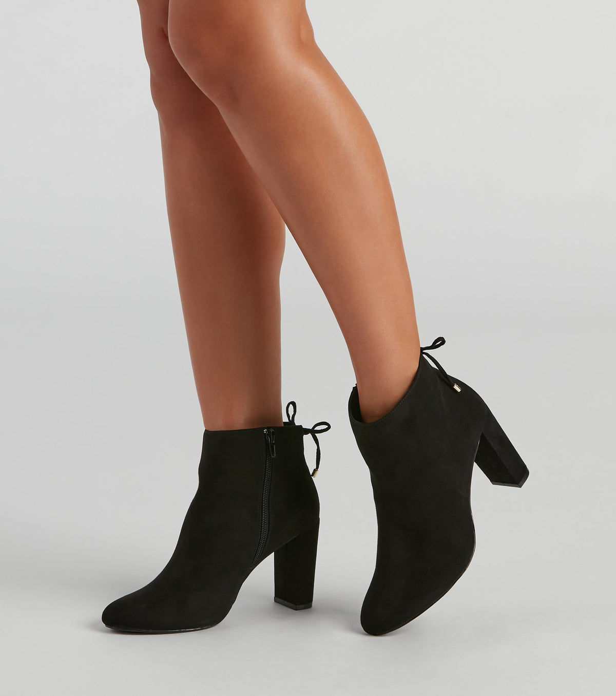 Tied With Style Block Heel Booties Newgew