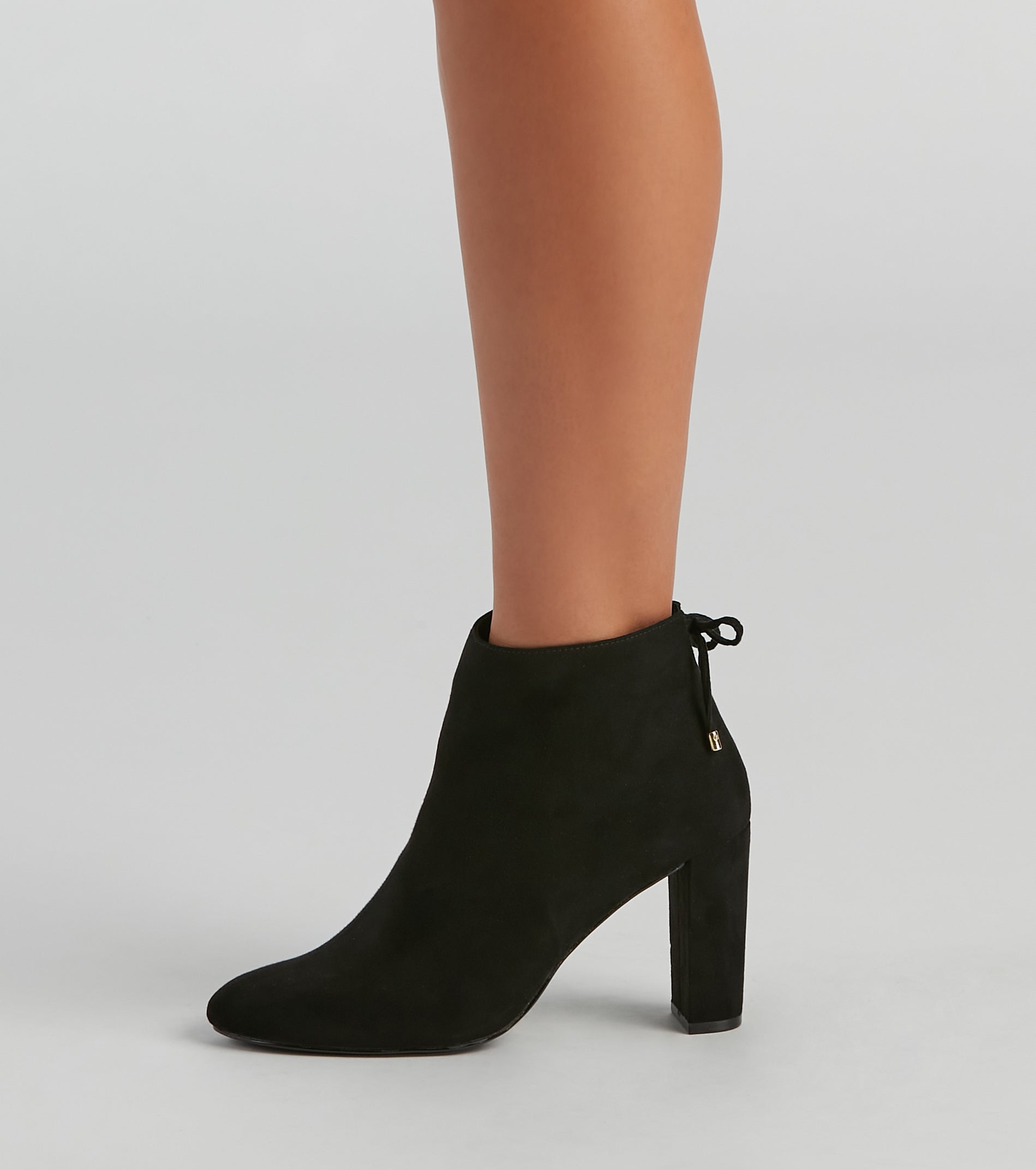 Tied With Style Block Heel Booties Newgew