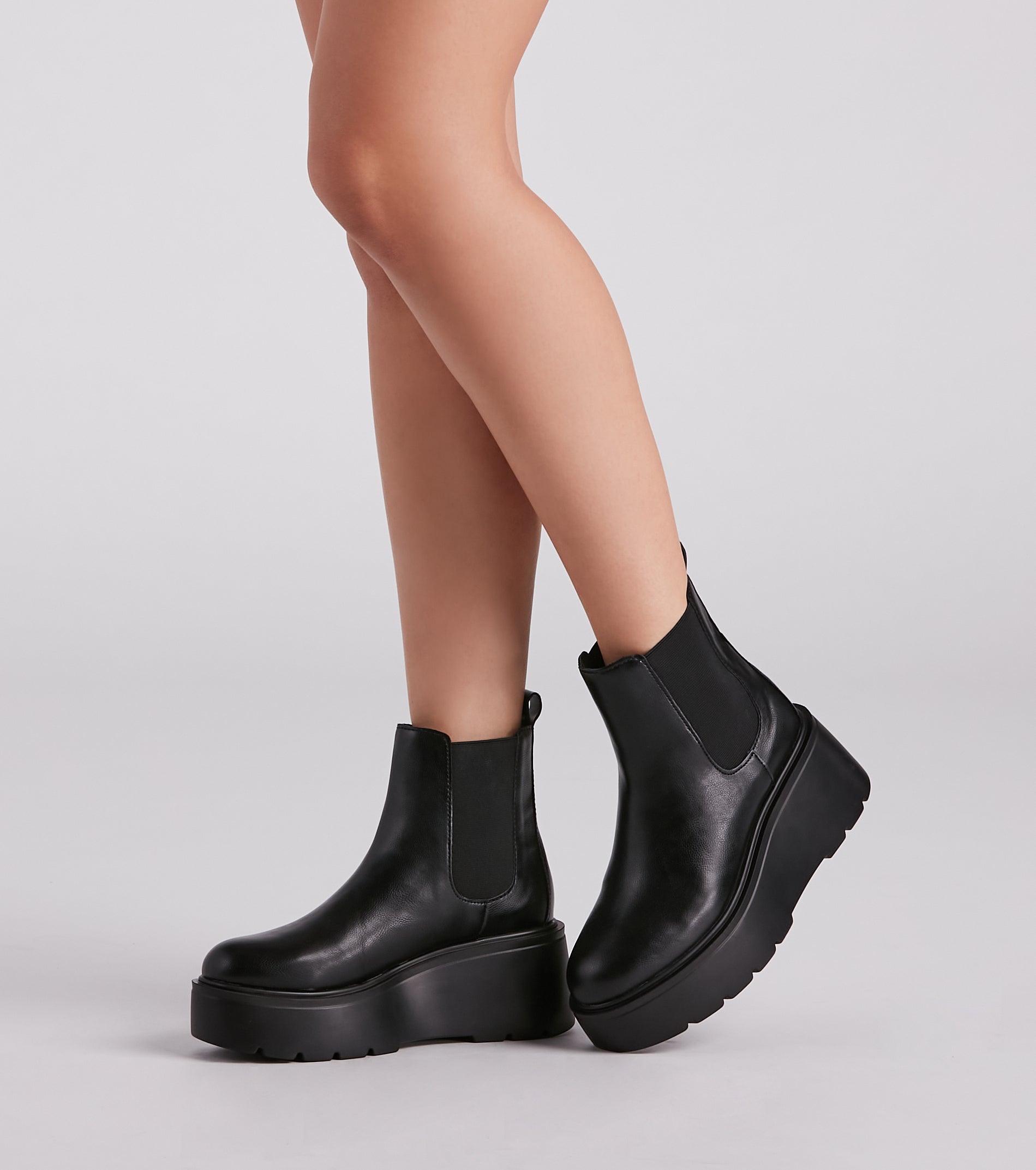 Chic Edge Platform Booties Newgew