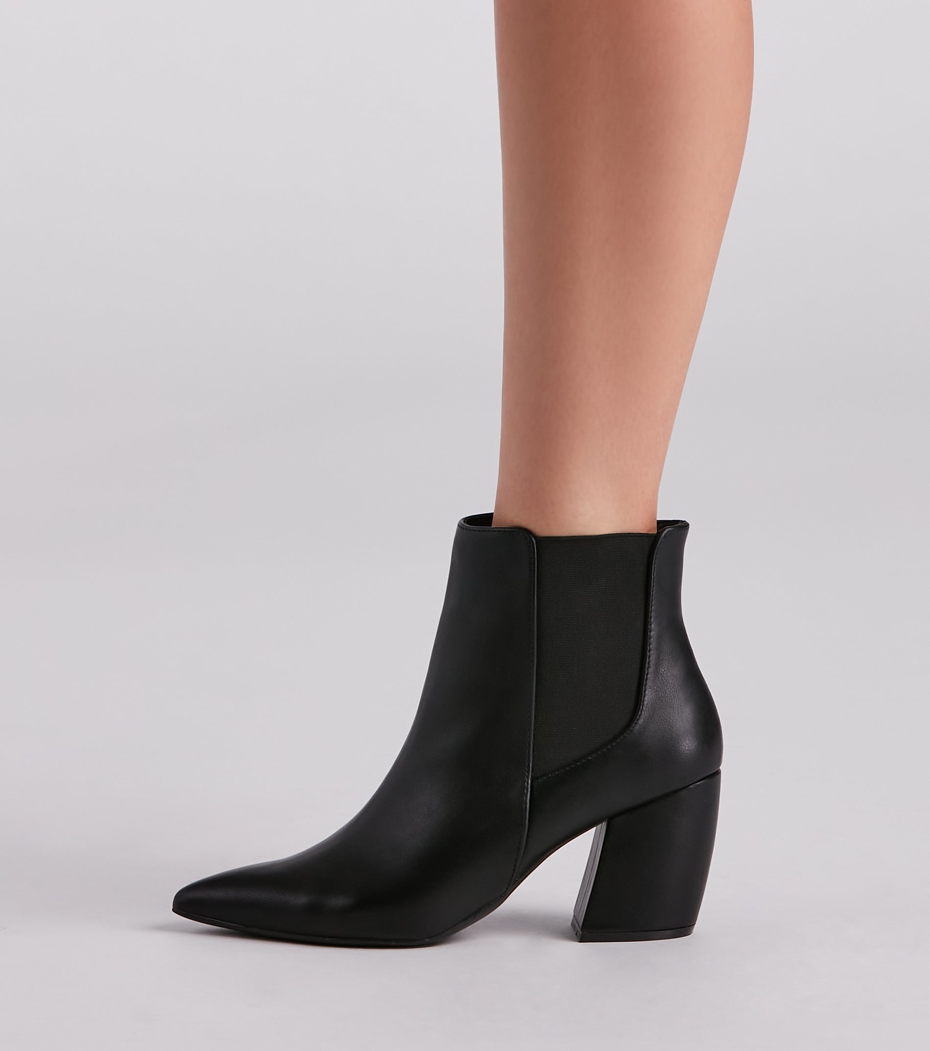 To The Point Faux Leather Booties Newgew