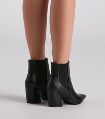 To The Point Faux Leather Booties Newgew