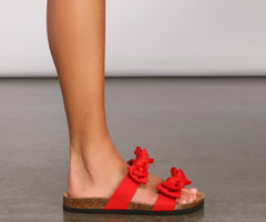 Stylish Stunner Double Strap Bow Sandals Newgew