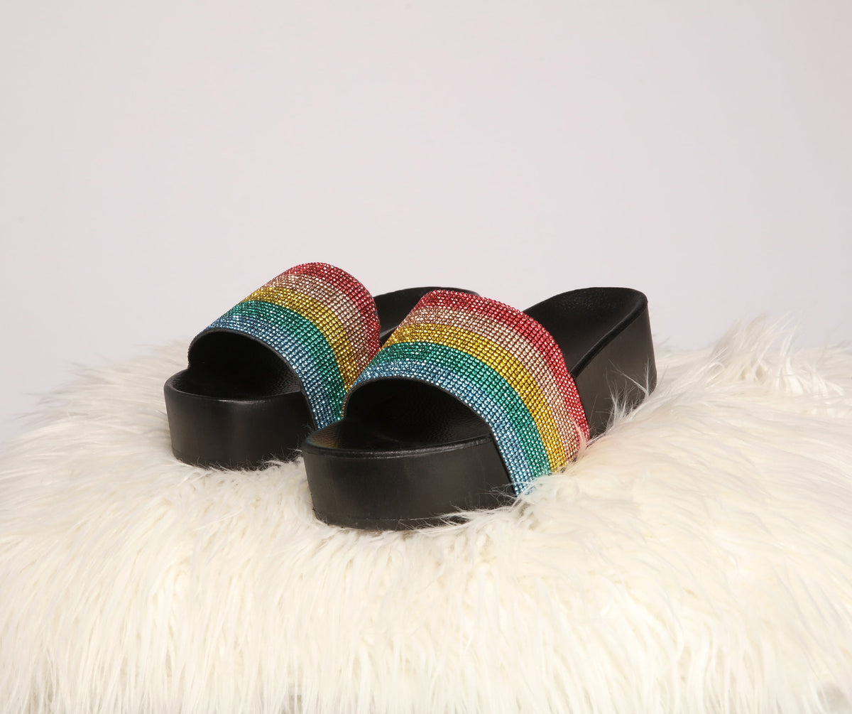 Rhinestone Rainbow Slides Newgew