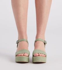 Sunny Days Ahead Espadrille Platform Sandals Newgew