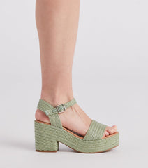 Sunny Days Ahead Espadrille Platform Sandals Newgew