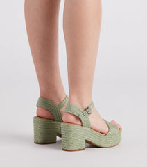 Sunny Days Ahead Espadrille Platform Sandals Newgew