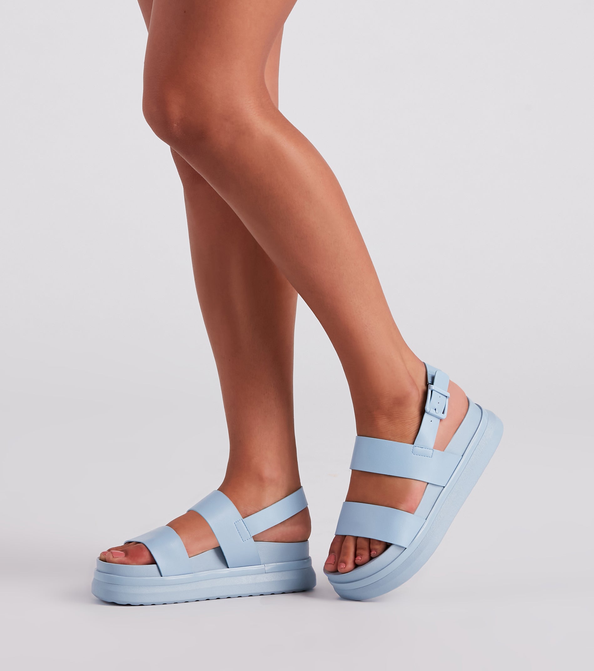 Stay Trendy Strappy Platform Sandals Newgew