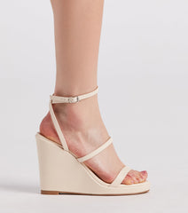 In The Sun Strappy Platform Wedges Newgew