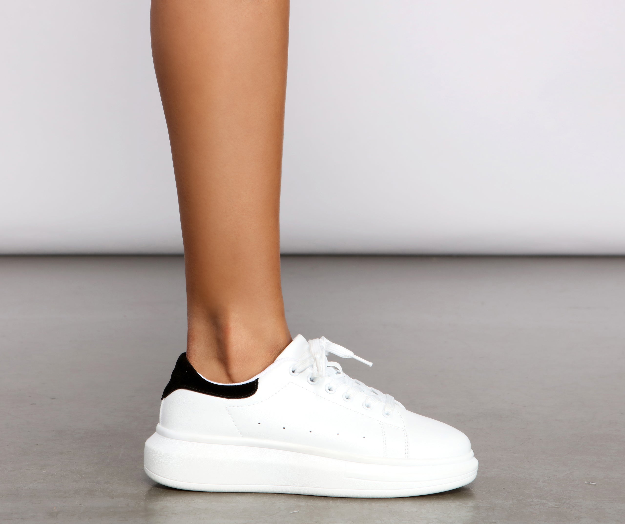 All About That Lace Platform Sneakers Newgew