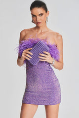 Torin Sequin Feather Dress Newgew