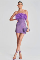 Torin Sequin Feather Dress Newgew