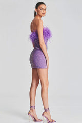 Torin Sequin Feather Dress Newgew