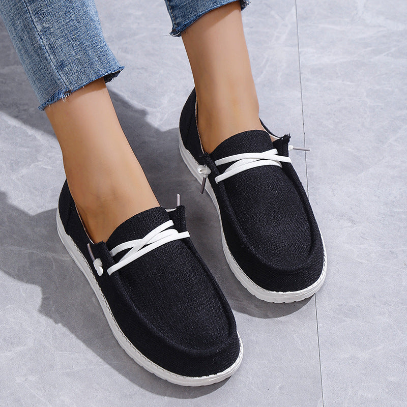 Casual Lace-Up Loafers Canvas Shoes Newgew