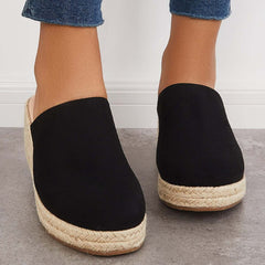 Espadrilles Mule Wedges Platform Slip on Backless Sandals Pairmore