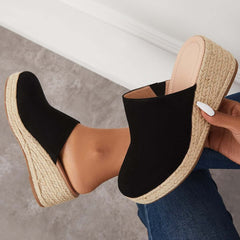 Espadrilles Mule Wedges Platform Slip on Backless Sandals Pairmore