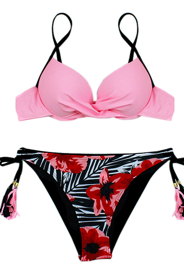Tropical Bikini Set With Tassels Newgew