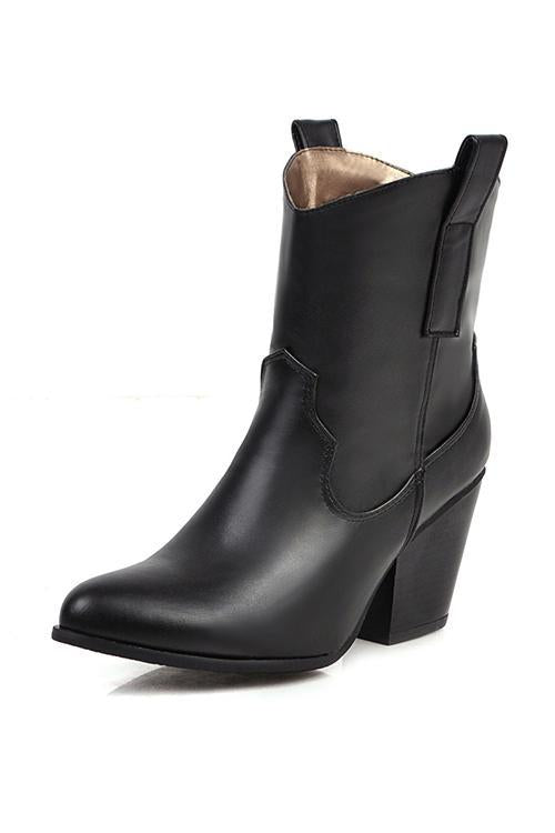 Chunky Heel Ankle Boots Newgew