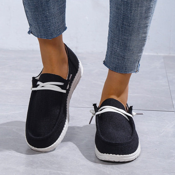 Casual Lace-Up Loafers Canvas Shoes Newgew