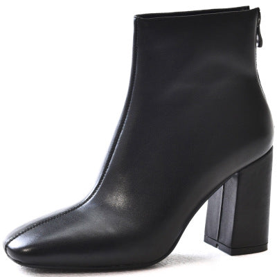 Chunky Leather Ankle Boots Newgew