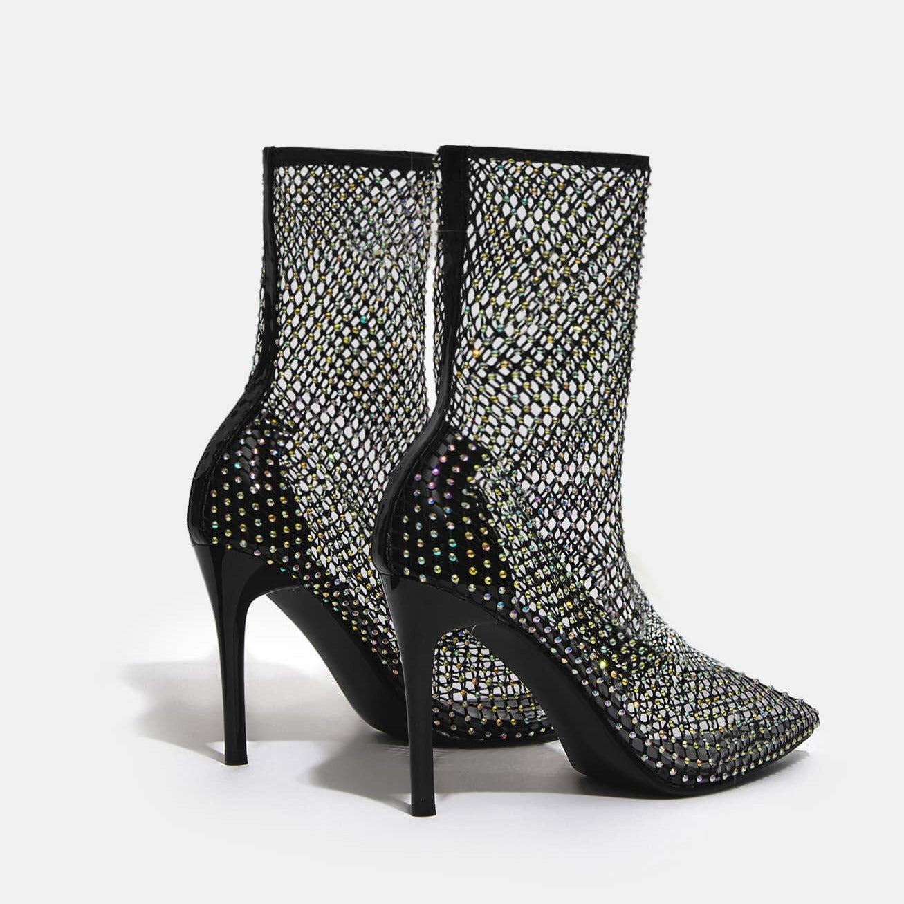 Rhinestone Decor Stiletto Heeled Boots Newgew