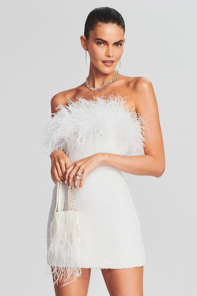 Torin Sequin Feather Dress Newgew