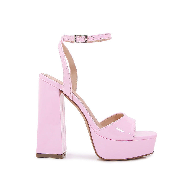 Chunky Heel Strappy Sandals Newgew