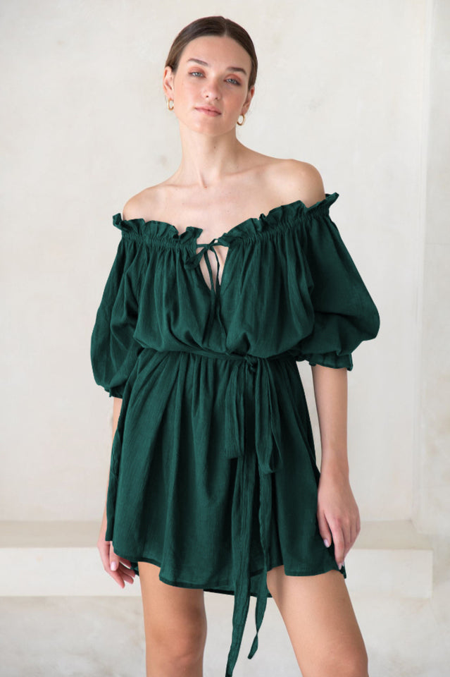 Vacay Off Shoulder Boho Mini Dress Newgew