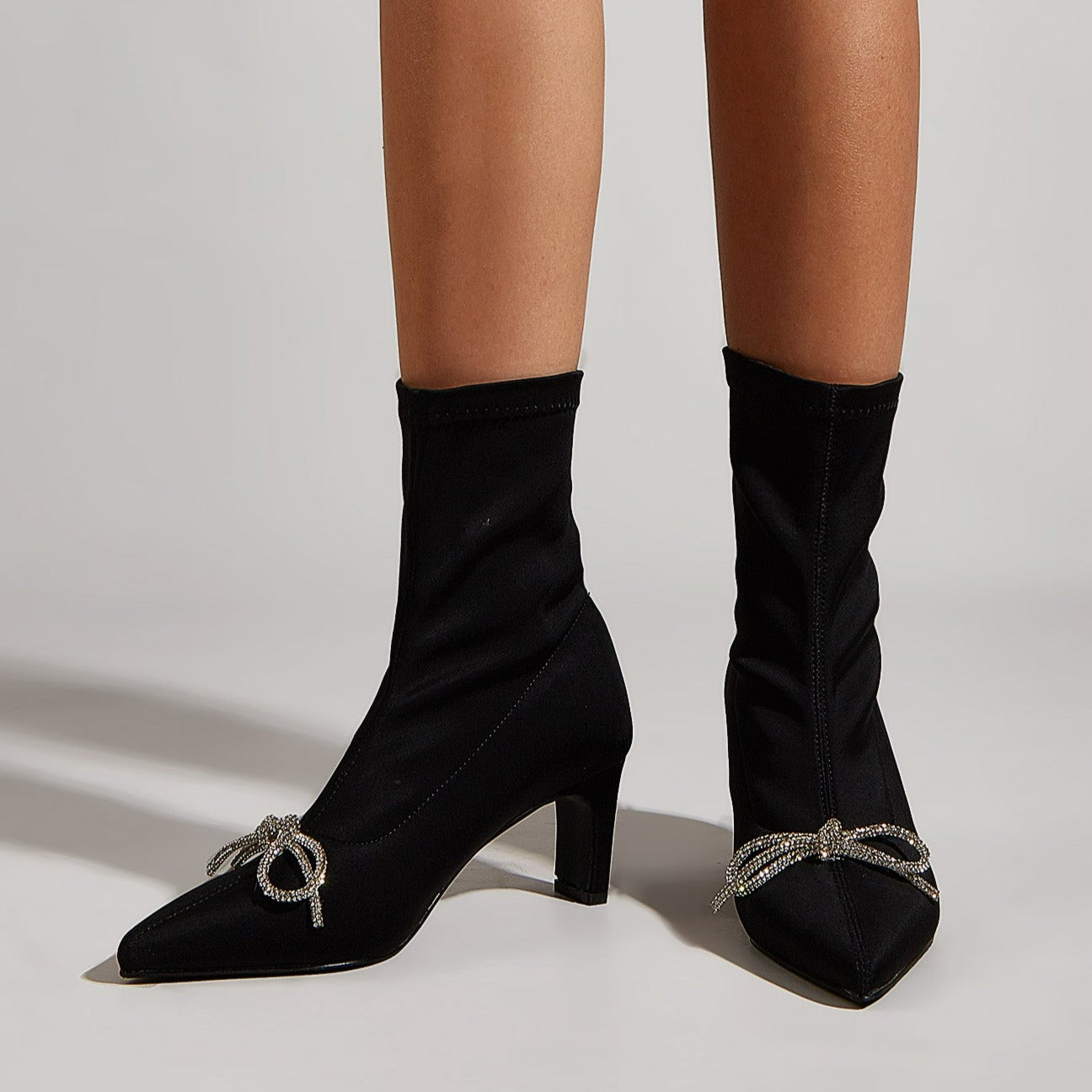 NewPointed Toe High Heel Short Stretch Boots Newgew