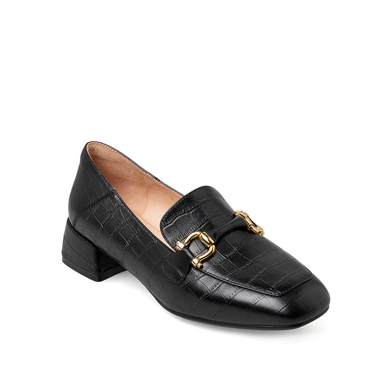 Chunky Heel Retro Commuter Loafers Newgew