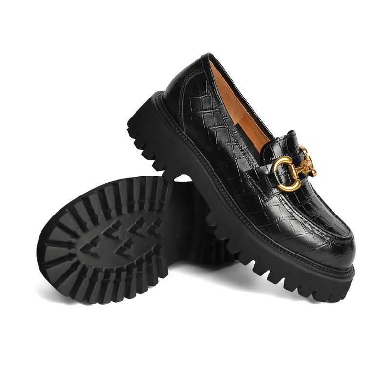 Retro Temperament Platform Loafers Newgew